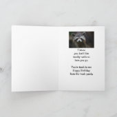 Birthday BROTHER Fun Age Humor Sad Raccoon Humor Kaart (Binnen)