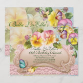 Birthday Brunch Moederdag Luncheon Invitations Kaart (Voorkant / Achterkant)