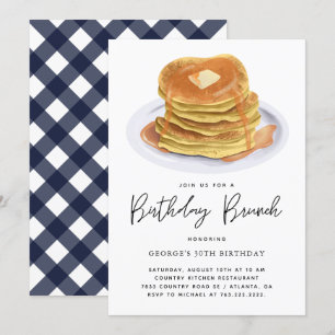 Birthday Brunch Pancakes Party Kaart