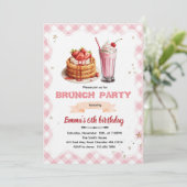 Birthday Brunch party Invitation (Debout devant)