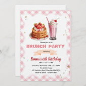 Birthday Brunch party Invitation (Devant / Derrière)