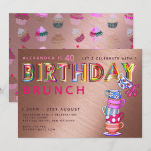BIRTHDAY BRUNCH Roos Gold - ELKE LEEFTIJD nodigt u Kaart