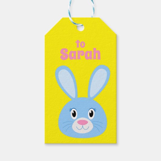 Birthday Bunny Cadeaulabel (Voorkant)