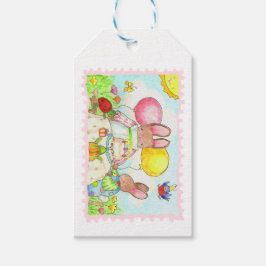 Birthday Bunny Gift Label Cadeaulabel