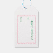 Birthday Bunny Gift Label Cadeaulabel (Achterkant)