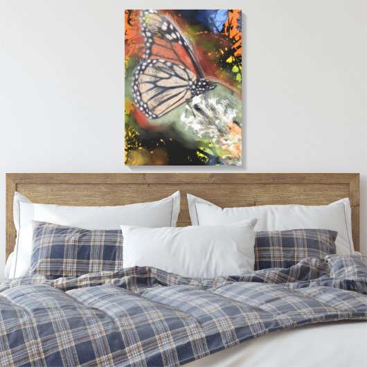 Birthday Butterfly Art Canvas Print (Insitu (Slaapkamer))