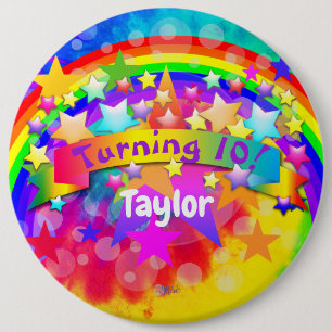 Birthday Button - Regenboogontwerp HAMbyWG
