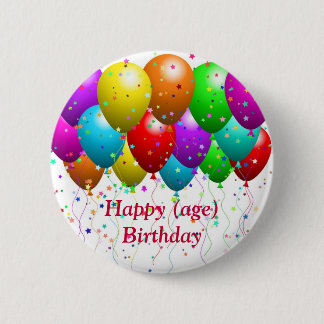 Birthday Button voor matching card - aanpasbaar