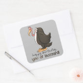 Birthday buzzard mannen party sticker (Envelop)