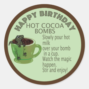 Birthday-cacaombom etiketten, dinosaurus-verjaarda ronde sticker