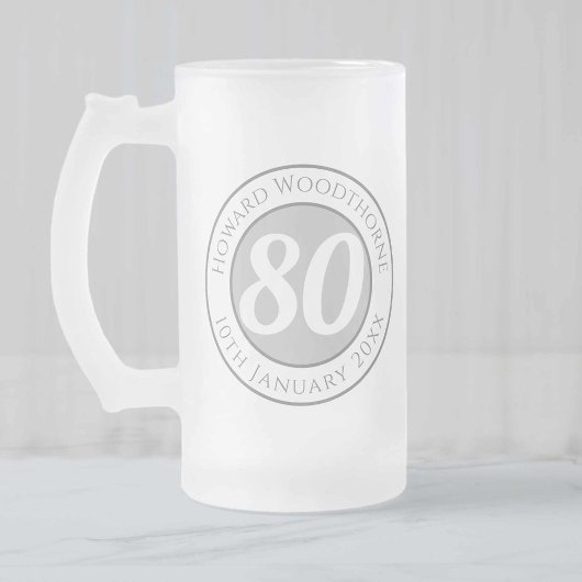 Birthday-cadeau met naam, leeftijd en datum matglas bierpul