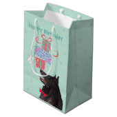Birthday Cadeaus Belgium Sheepdog Medium Gift Bag Medium Cadeauzakje (Achterkant Gekanteld)