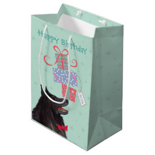 Birthday Cadeaus Belgium Sheepdog Medium Gift Bag Medium Cadeauzakje