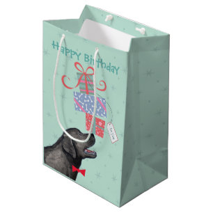 Birthday Cadeaus Black Lab Medium Cadeauzakje