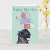 Birthday Cadeaus Bouvier des Flandres Card Kaart (Gele Bloem)