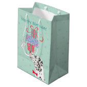 Birthday Cadeaus Dalmatian Medium Gift Bag Medium Cadeauzakje (Achterkant Gekanteld)
