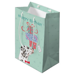 Birthday Cadeaus Dalmatian Medium Gift Bag Medium Cadeauzakje