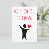 Birthday-cadeaus en broerkaarten bedankkaart (Staand voorkant)