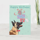 Birthday Cadeaus Malinois Kaart (Voorkant)