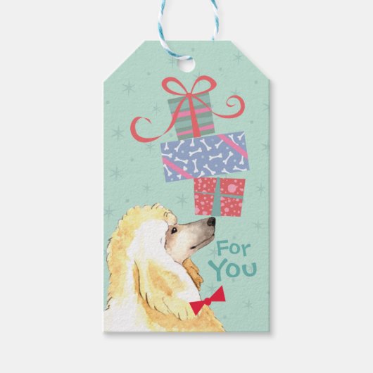 Birthday Cadeaus Poodle Cadeaulabel (Voorkant)
