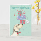 Birthday Cadeaus Weimaraner Wenskaart Kaart (Gele Bloem)