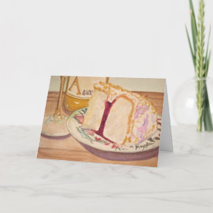 Birthday Cake and Wine Kaart