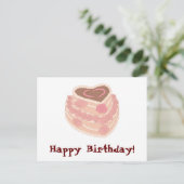 Birthday cake briefkaart (Staand voorkant)