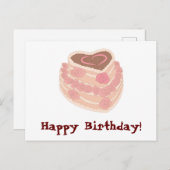 Birthday cake briefkaart (Voorkant / Achterkant)