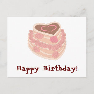 Birthday cake briefkaart
