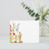 Birthday Cake Briefkaart (Staand voorkant)