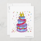 Birthday Cake Briefkaart (Voorkant / Achterkant)