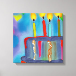 Birthday Cake Canvas Afdruk