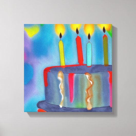 Birthday Cake Canvas Afdruk (Voorkant)