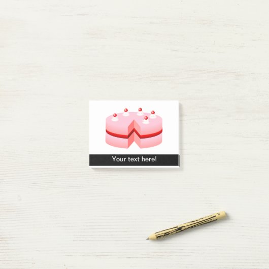 Birthday cake cartoon post-it® notes (Op bureau)