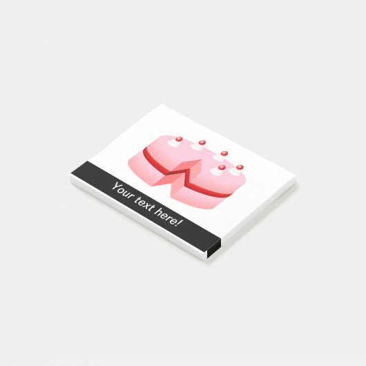 Birthday cake cartoon post-it® notes (Schuin)
