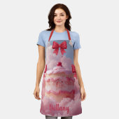 Birthday cake, cherry and clouds Apron Schort (Gedragen)