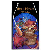 Birthday Cake Dragon Klein Cadeauzakje (Achterkant)