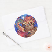Birthday Cake Dragon Ronde Sticker (Envelop)