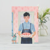 Birthday Cake Feestdagenkaart (Staand voorkant)