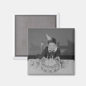 Birthday Cake Magneet (Voorkant / Achterkant)