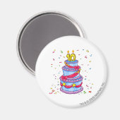Birthday Cake Magneet (Voorkant / Achterkant)