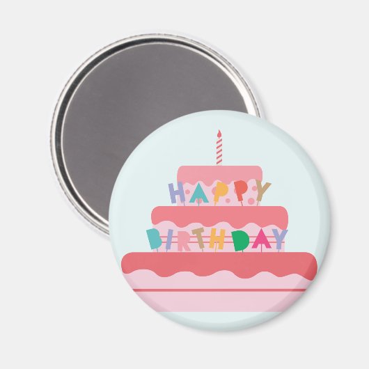 Birthday Cake Magnet (Recto/Verso)