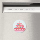 Birthday Cake Magnet Magneet (Insitu (Vaatwasser))