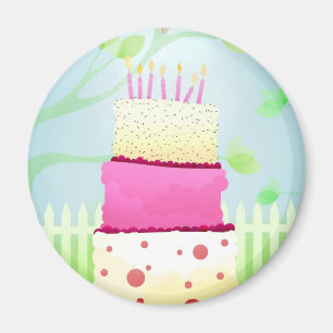 Birthday cake magneten