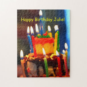 Birthday Cake met kaarsen Legpuzzel