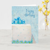 Birthday cake met vorstboog kaart (Gele Bloem)