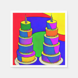 Birthday Cake Napkins Servet