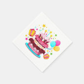 Birthday Cake Napkins Servet (Hoek)