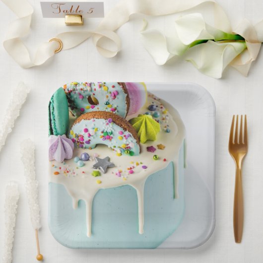 Birthday Cake Papieren Bordje (Huwelijk)