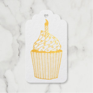 Birthday Cake Party Favor Sprinkles Candle Cupcake Cadeaulabels